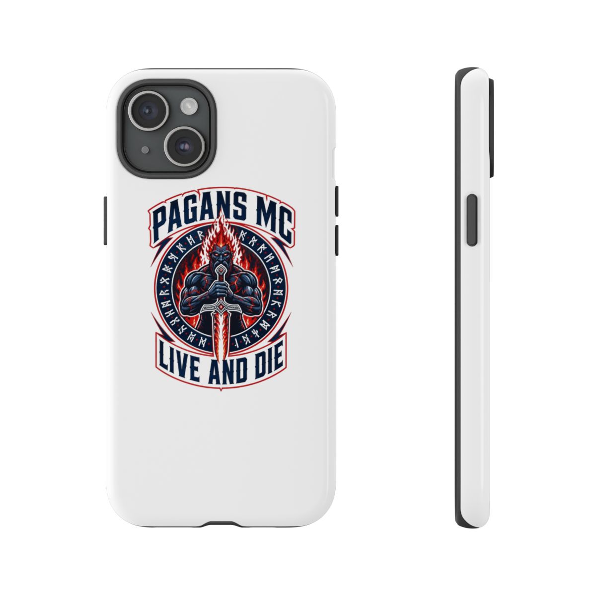 Pagans MC "Pagans MC - Live and Die" Phone Case - alternate angle 2, merchandise