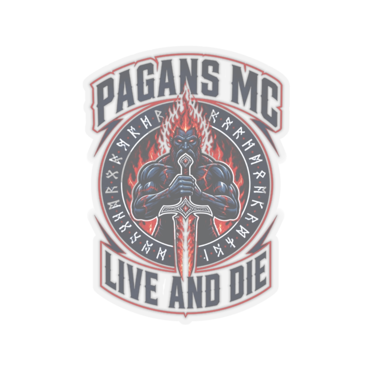 Pagans MC "Pagans MC - Live and Die" Sticker