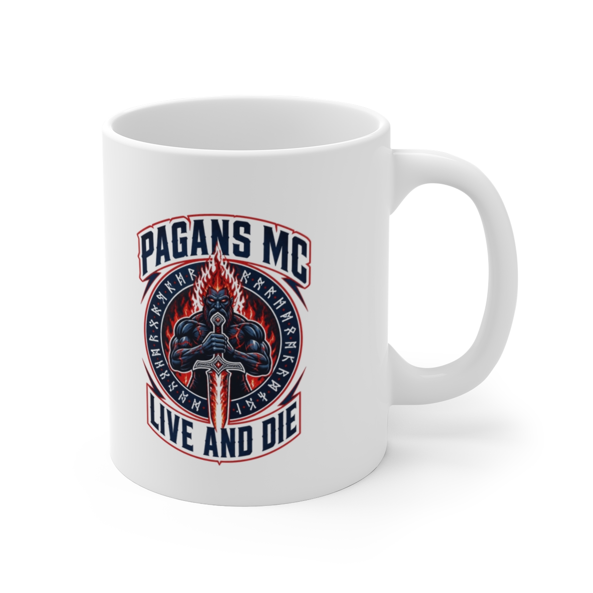 Pagans MC "Pagans MC - Live and Die" White Mug