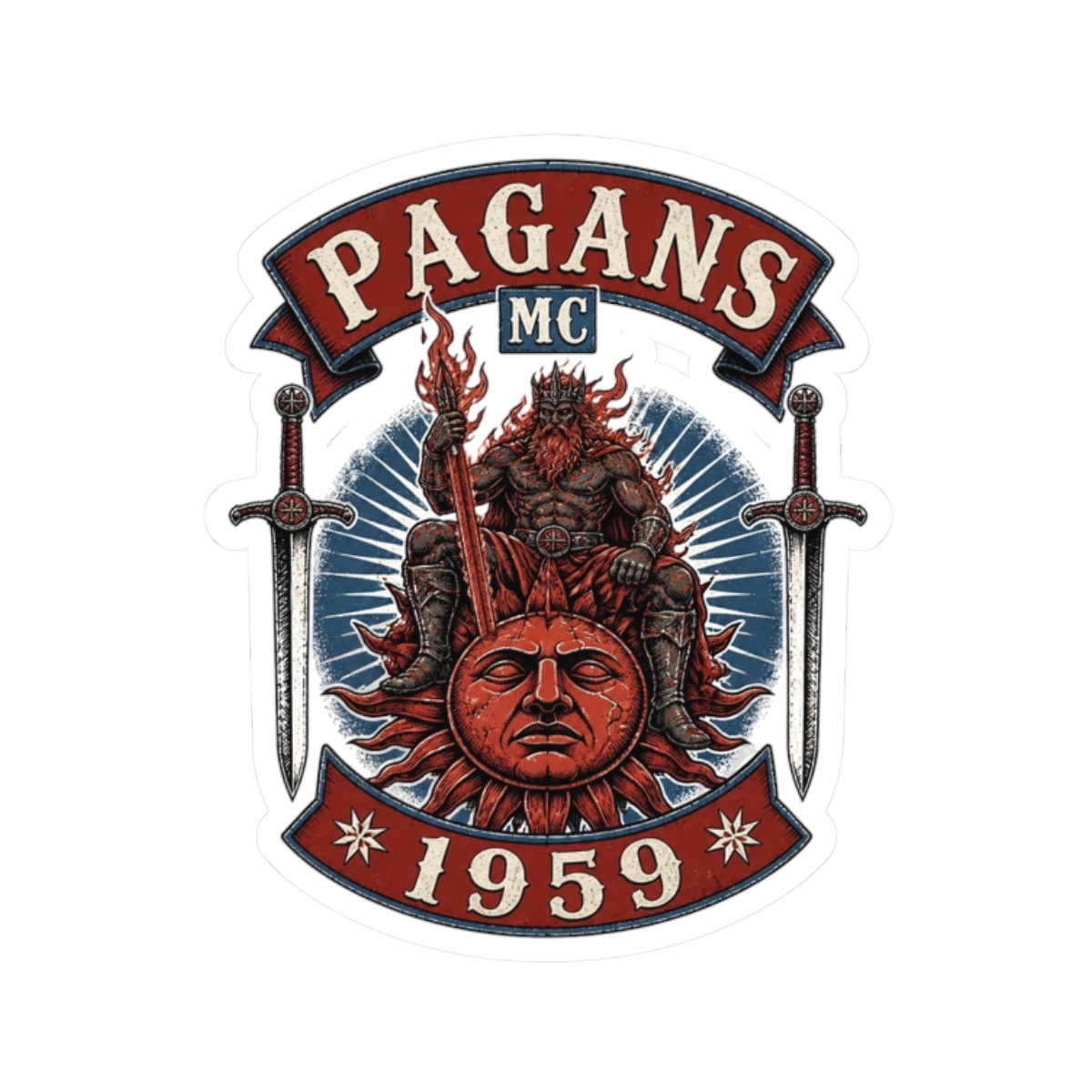 Pagans MC "Pagans MC 1959" Sticker - alternate angle 1, merchandise