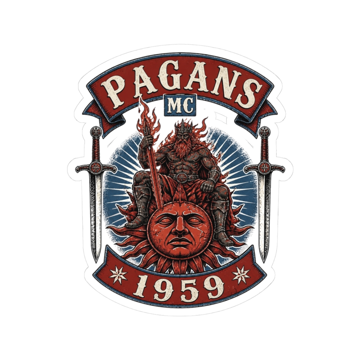 Pagans MC "Pagans MC 1959" Sticker - alternate angle 2, merchandise