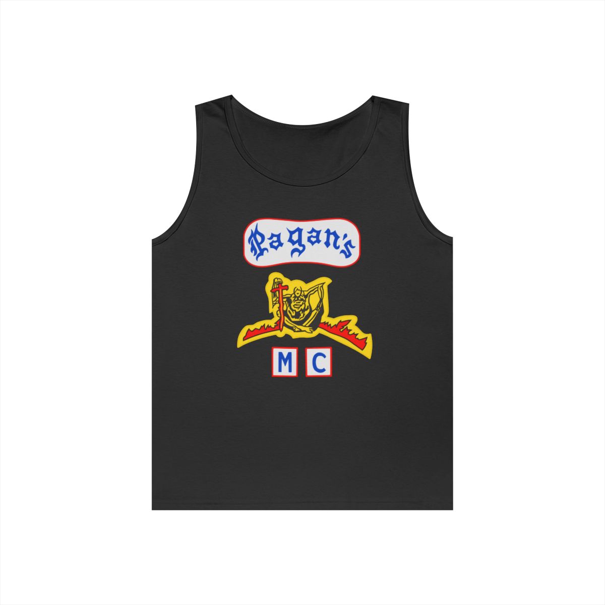 Pagan's MC logo tank top | Motorcycle club graphic tank | Pagans MC - alternate angle 2, merchandise