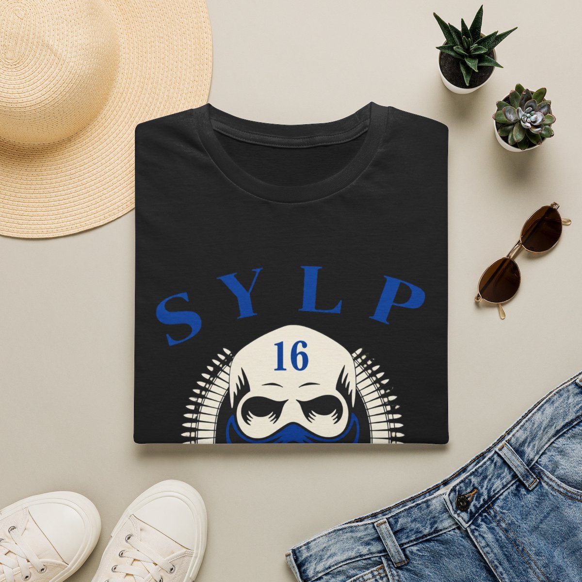 SYLP Skull Mask 16 T-Shirt | Bandana Skull Graphic Tee | Pagans MC