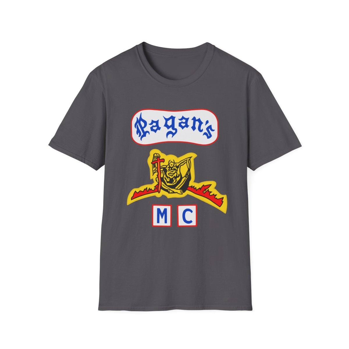 Pagans Motorcycle Club logo T-Shirt | Biker MC Club Patch Graphic | Pagans MC - alternate angle 2, merchandise