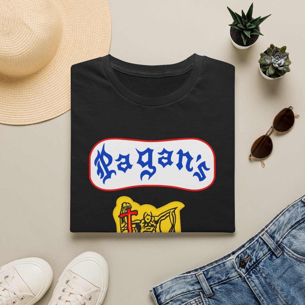 Pagans Motorcycle Club logo T-Shirt | Biker MC Club Patch Graphic | Pagans MC